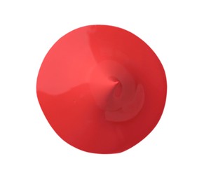 Image of Liquid lipstick sample on white background, top view
