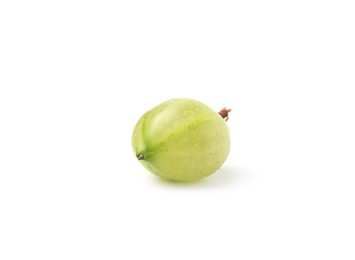 Photo of Fresh ripe green gooseberry isolated on white