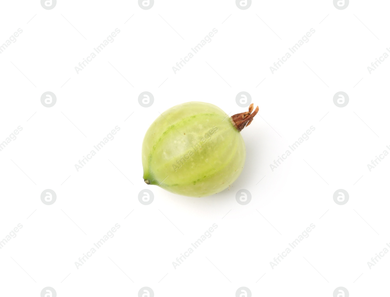 Fresh ripe green gooseberry isolated on white, top view Photo of Fresh ripe green gooseberry isolated on white, top view