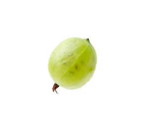 Photo of Fresh ripe green gooseberry isolated on white