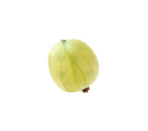 Photo of Fresh ripe green gooseberry isolated on white