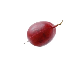 Photo of Fresh ripe red gooseberry isolated on white