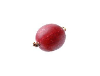 Photo of Fresh ripe red gooseberry isolated on white