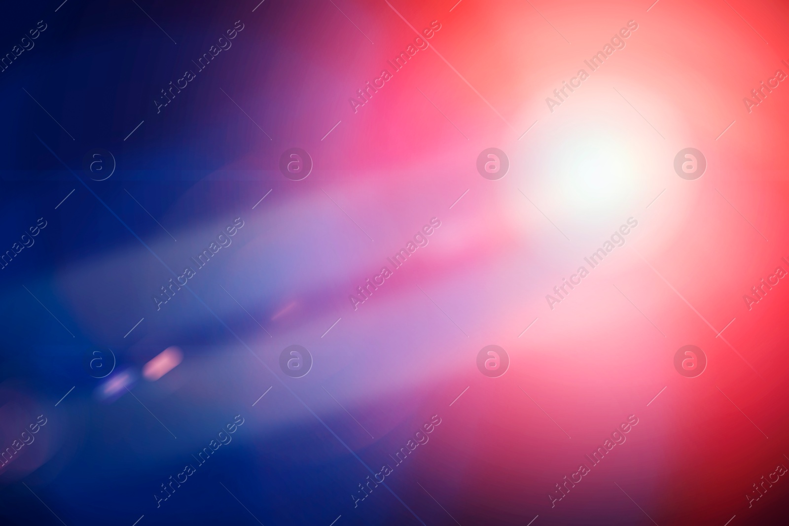 Image of Police red and blue lights, blurred view
