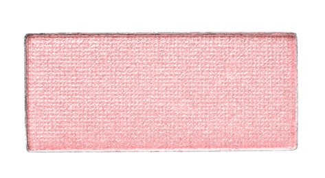 Image of Eye shadow refill pan for palette isolated on white, top view. PInk shade