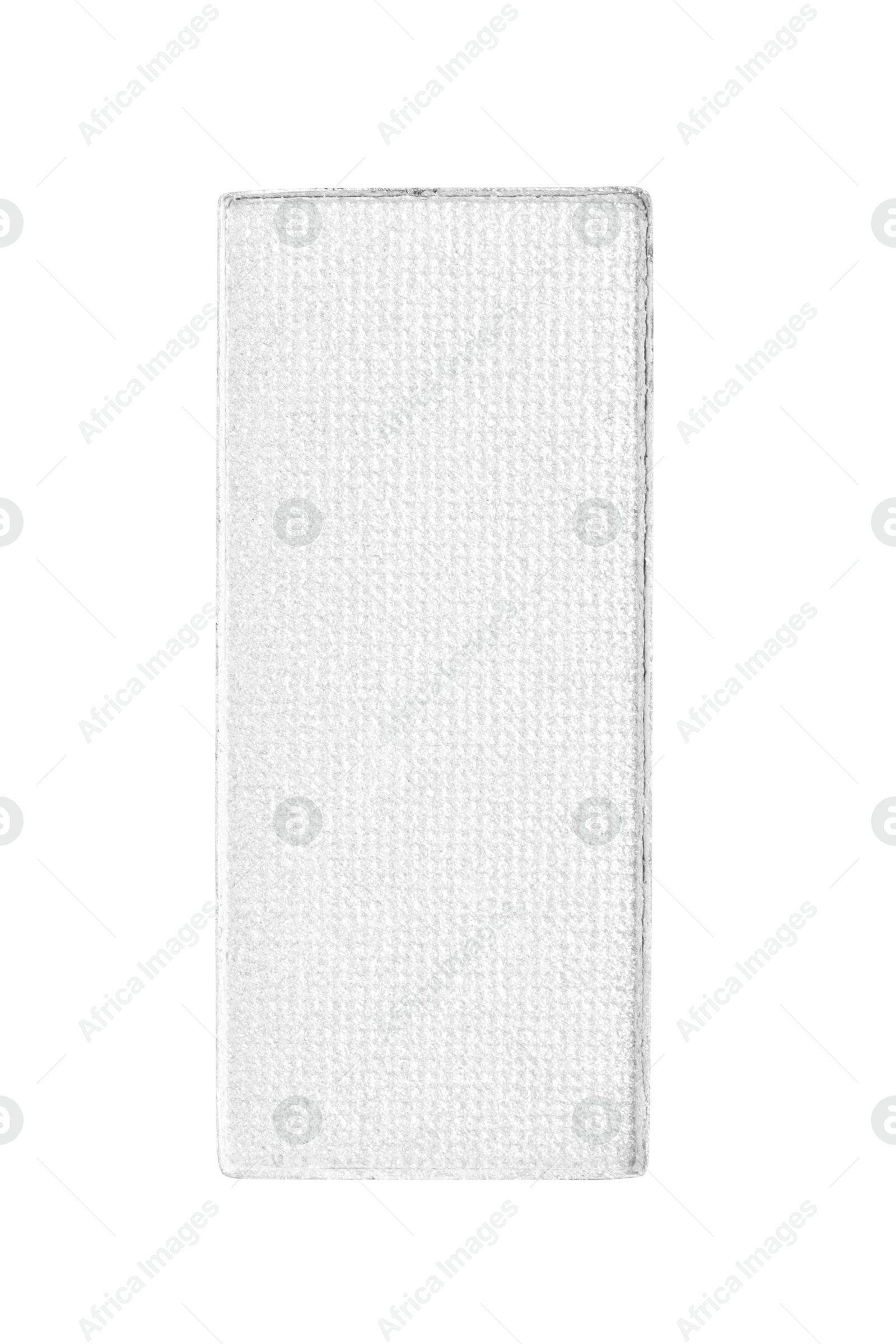 Image of Eye shadow refill pan for palette isolated on white, top view. White color