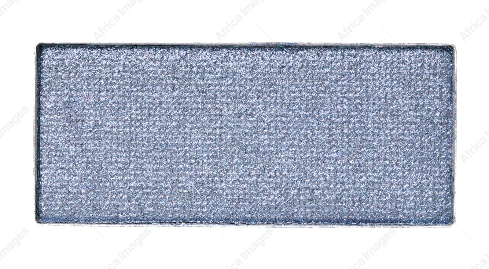 Image of Eye shadow refill pan for palette isolated on white, top view. Grey shade