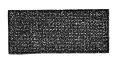 Image of Eye shadow refill pan for palette isolated on white, top view. Black color