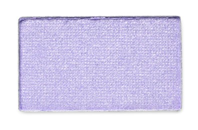 Image of Eye shadow refill pan for palette isolated on white, top view. Violet shade