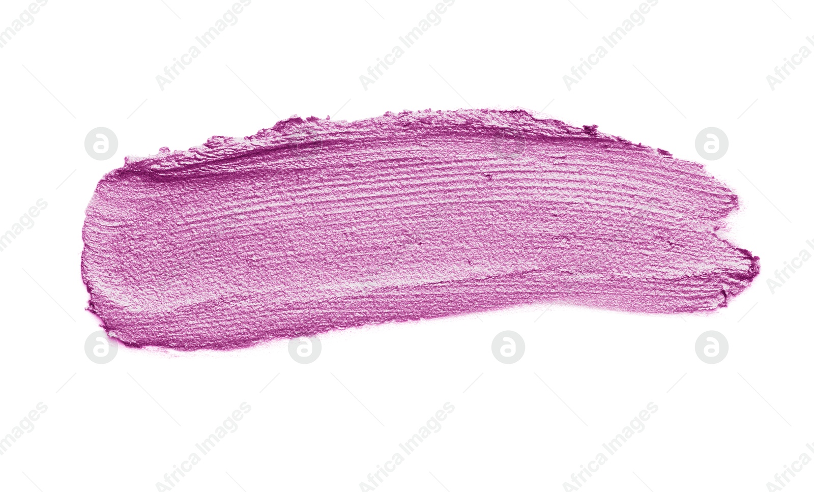 Image of Pink cream eye shadow sample isolated on white, top view