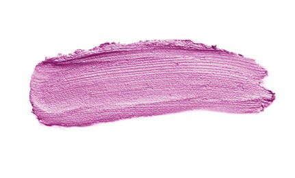 Image of Pink cream eye shadow sample isolated on white, top view