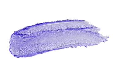 Image of Cream eye shadow sample in blue shadow isolated on white, top view
