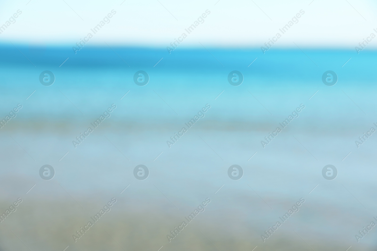 Photo of Beautiful sea under light blue sky, blurred view