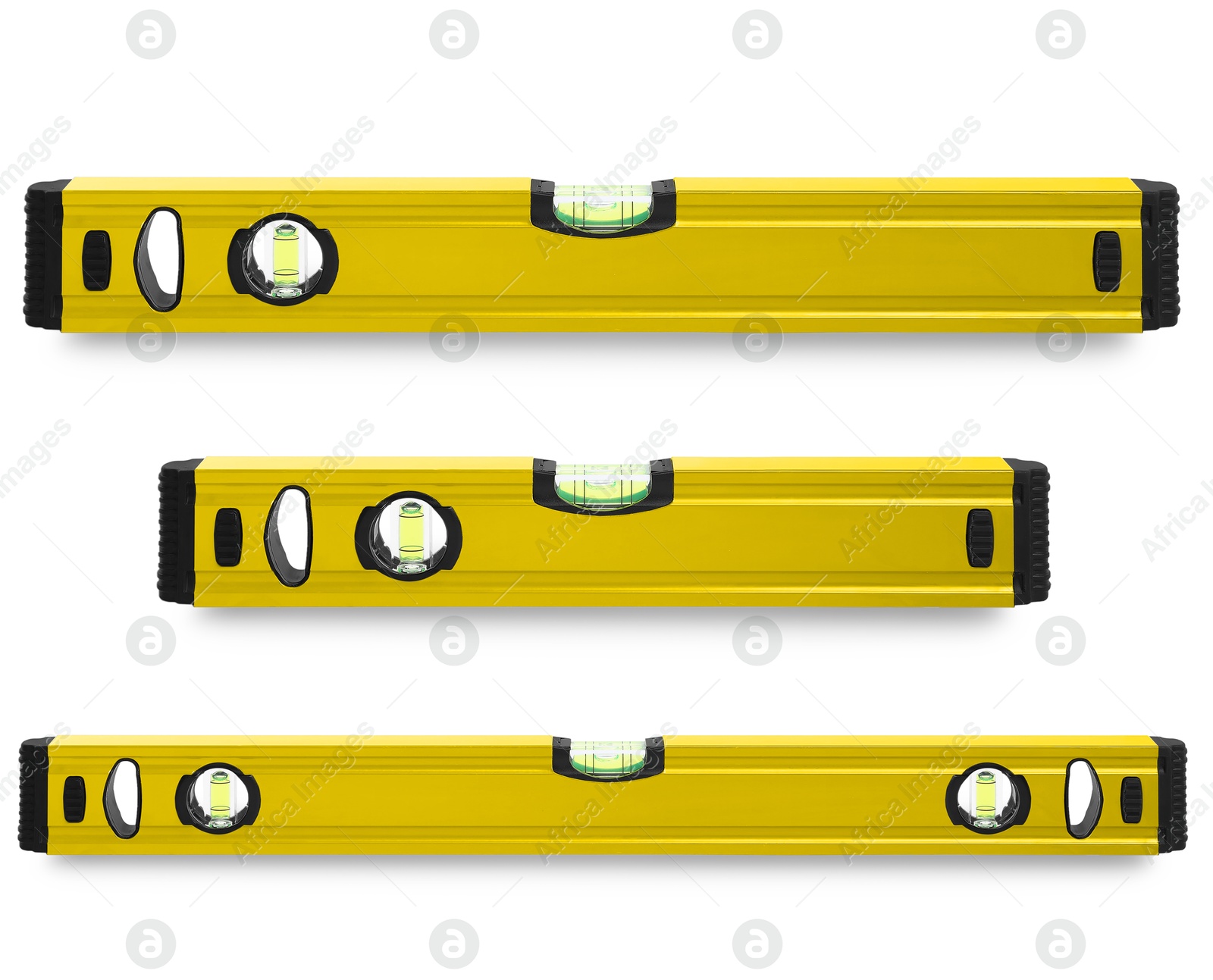 Yellow bubble levels isolated on white, set. Building measuring instrument Image of Yellow bubble levels isolated on white, set. Building measuring instrument