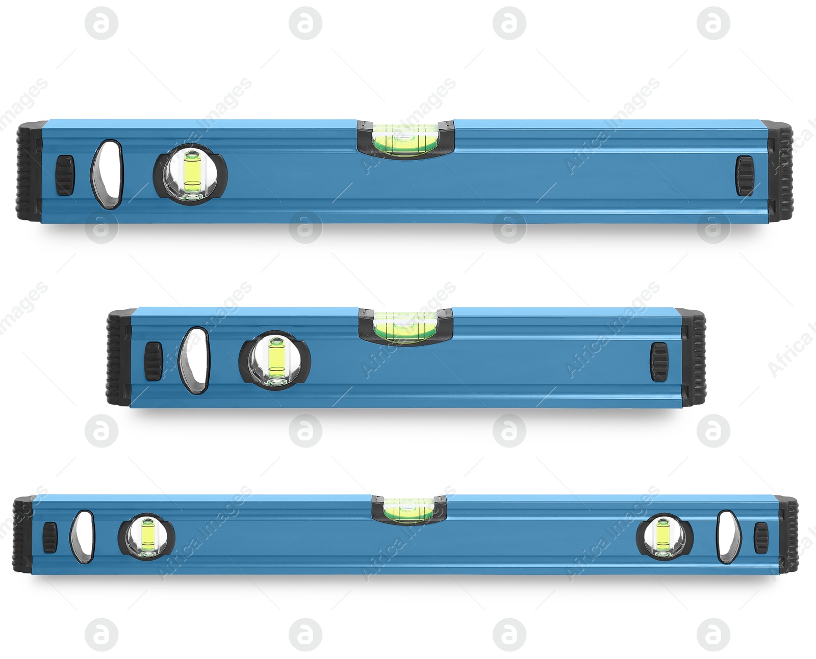 Blue bubble levels isolated on white, set. Building measuring instrument Image of Blue bubble levels isolated on white, set. Building measuring instrument