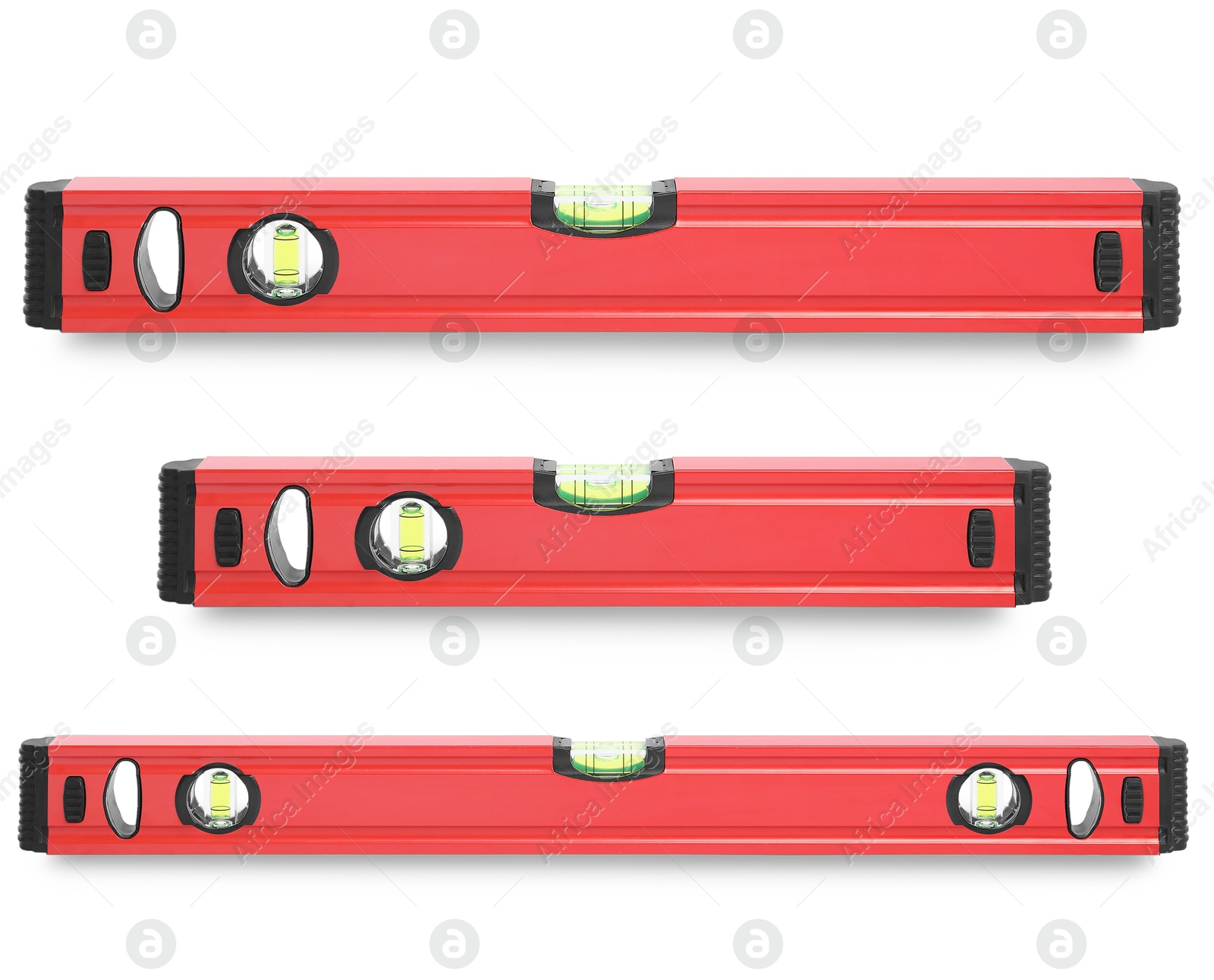 Red bubble levels isolated on white, set. Building measuring instrument Image of Red bubble levels isolated on white, set. Building measuring instrument