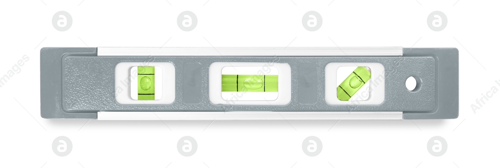 Grey bubble level isolated on white. Building measuring instrument Image of Grey bubble level isolated on white. Building measuring instrument