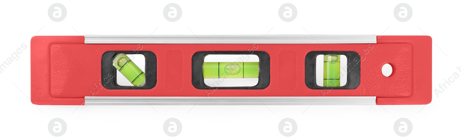 Red bubble level isolated on white. Building measuring instrument Image of Red bubble level isolated on white. Building measuring instrument