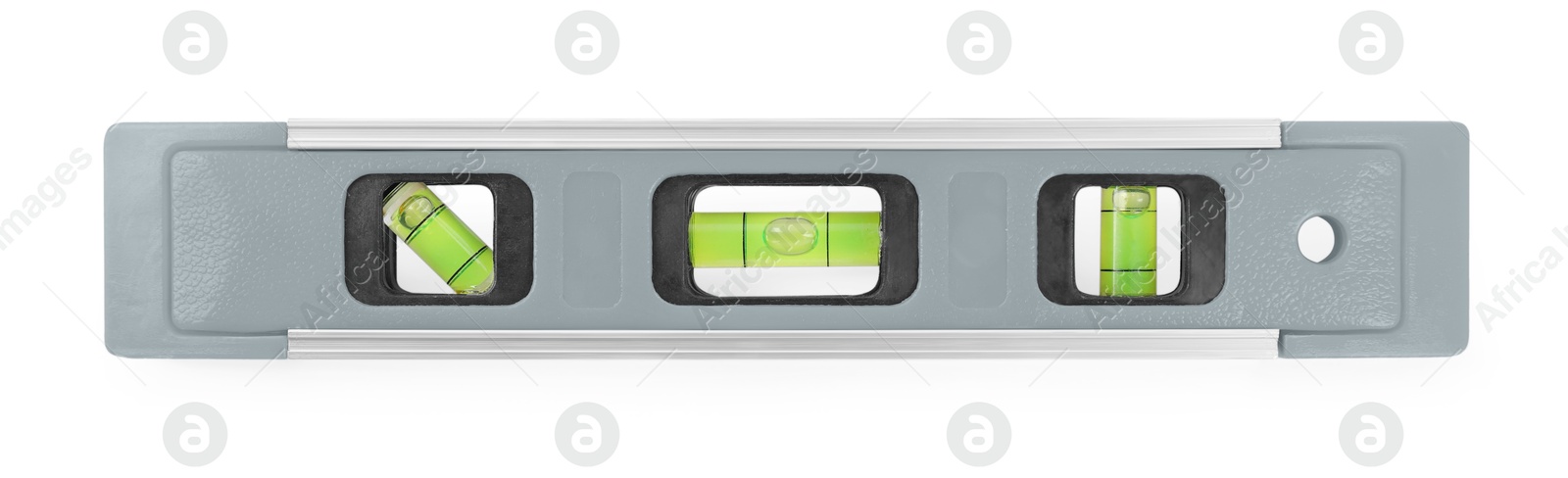 Grey bubble level isolated on white. Building measuring instrument Image of Grey bubble level isolated on white. Building measuring instrument
