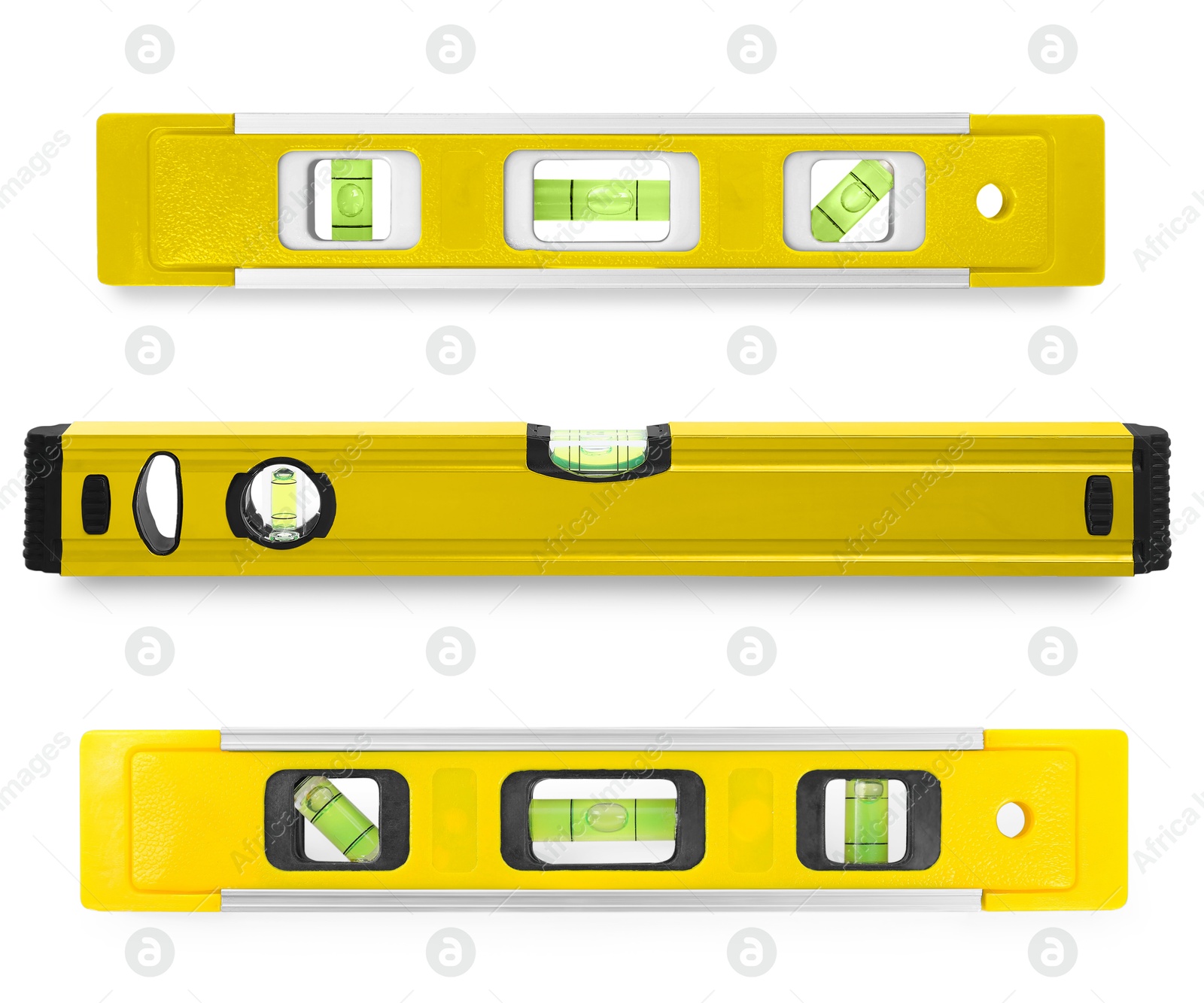 Yellow bubble levels isolated on white, set. Building measuring instrument Image of Yellow bubble levels isolated on white, set. Building measuring instrument