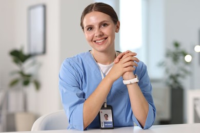 Photo of Telemedicine. Doctor having video call with patient, view from camera