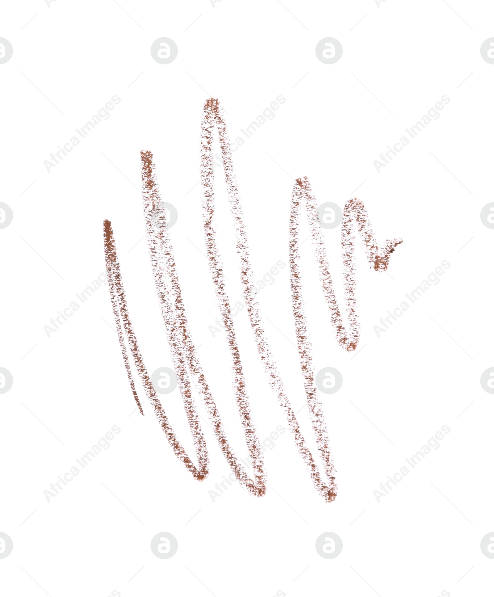 Brown eyebrow pencil strokes isolated on white, top view Photo of Brown eyebrow pencil strokes isolated on white, top view
