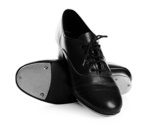 Photo of Pair of tap shoes isolated on white. Tap dance