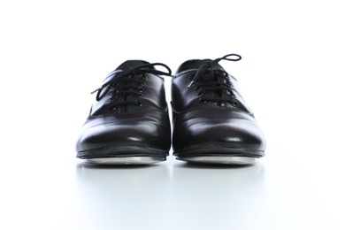 Photo of Pair of tap shoes isolated on white. Tap dance
