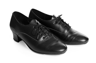 Photo of Pair of tap shoes isolated on white. Tap dance