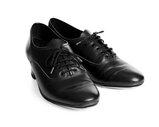 Photo of Pair of tap shoes isolated on white. Tap dance