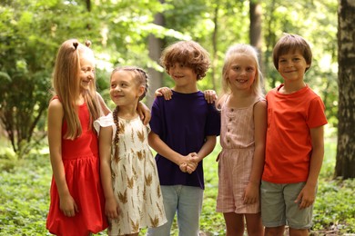 Photo of Group of cute little kids in park