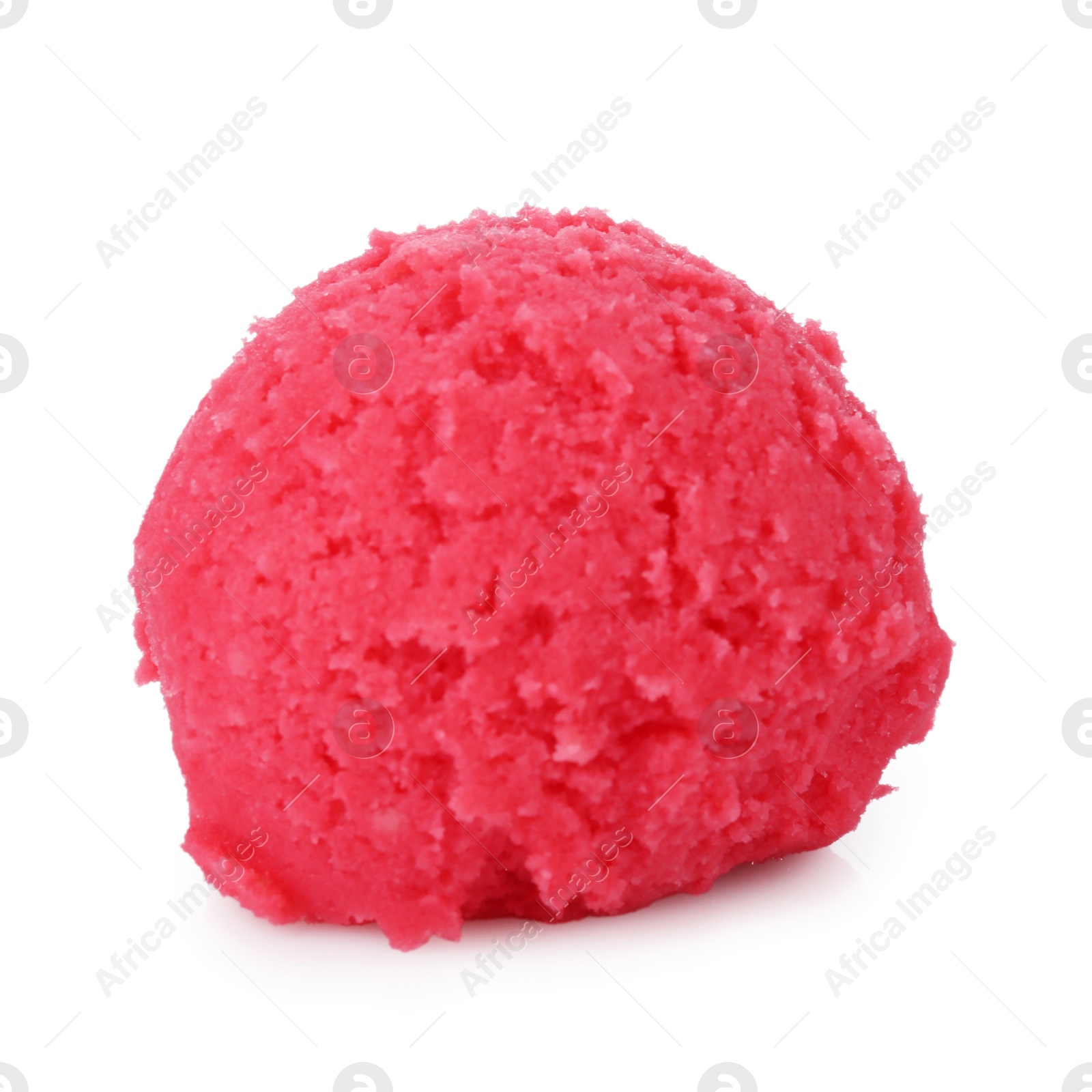 Scoop of delicious sorbet isolated on white Photo of Scoop of delicious sorbet isolated on white