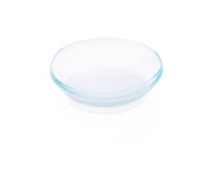 Photo of One transparent contact lens isolated on white