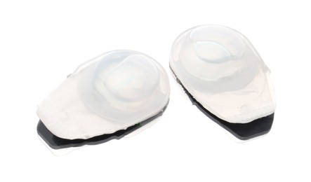 Photo of Blister packs with contact lenses isolated on white