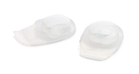 Photo of Blister packs with contact lenses isolated on white