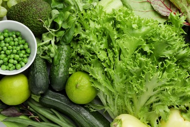 Photo of Superfood. Healthy food products as background, top view
