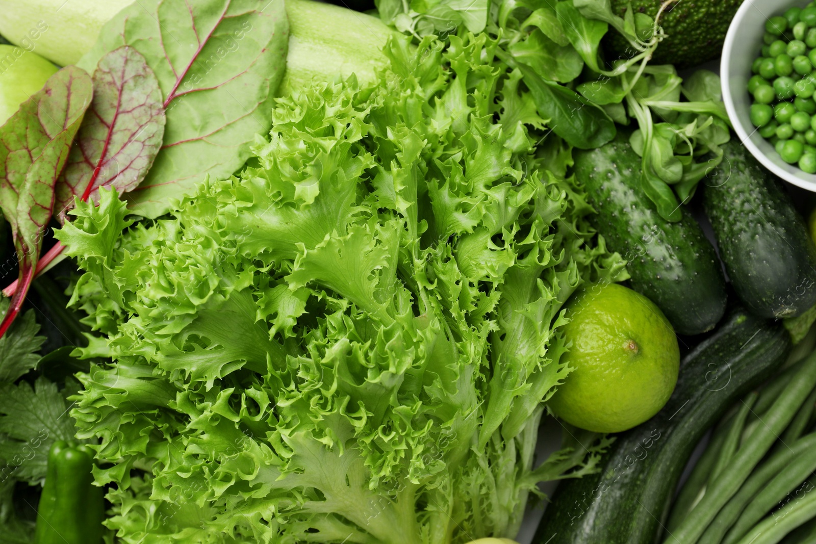 Superfood. Healthy food products as background, top view Photo of Superfood. Healthy food products as background, top view