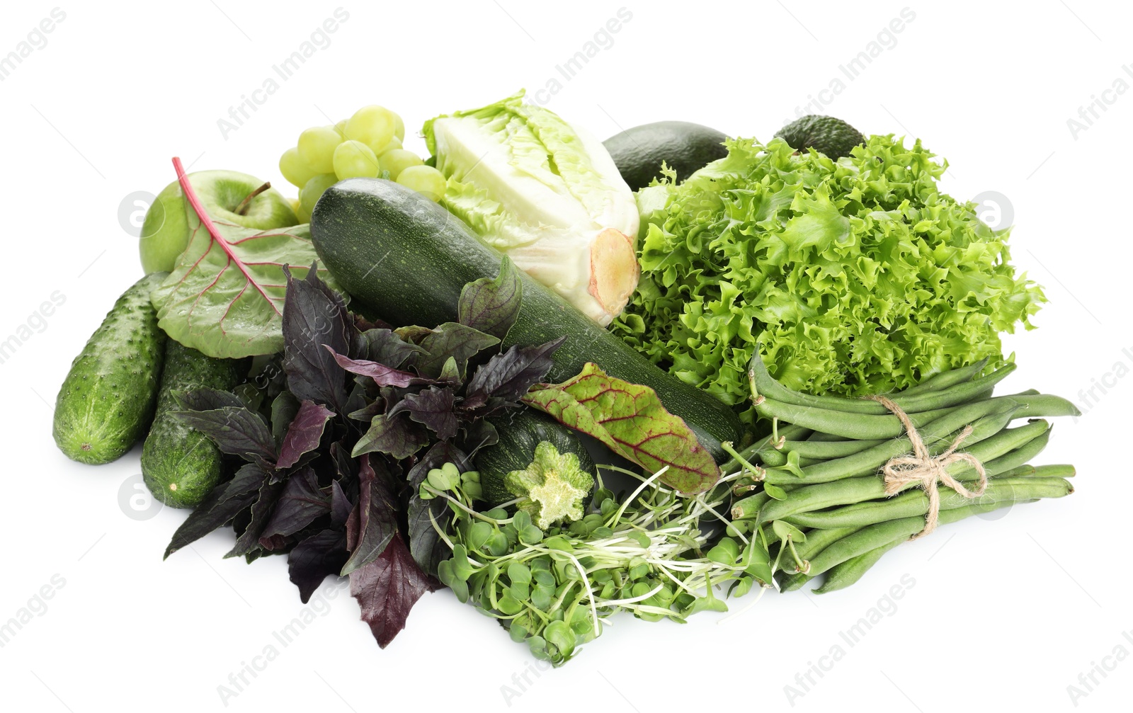 Superfood. Healthy food products isolated on white Photo of Superfood. Healthy food products isolated on white