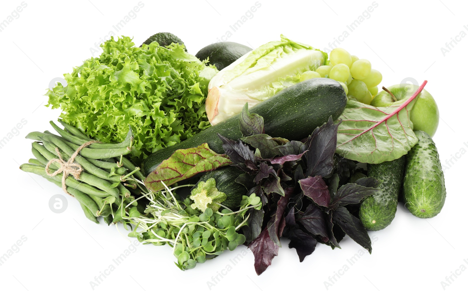 Superfood. Healthy food products isolated on white Photo of Superfood. Healthy food products isolated on white