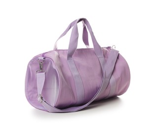 Photo of One stylish sports bag isolated on white