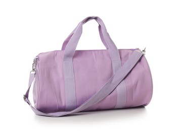 Photo of One stylish sports bag isolated on white
