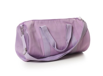 Photo of One stylish sports bag isolated on white