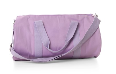 Photo of One stylish sports bag isolated on white