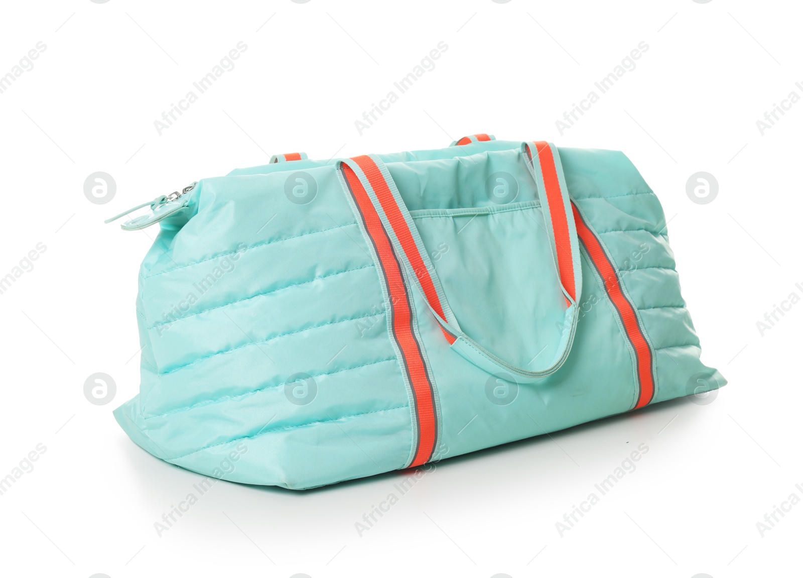 Photo of One stylish sports bag isolated on white