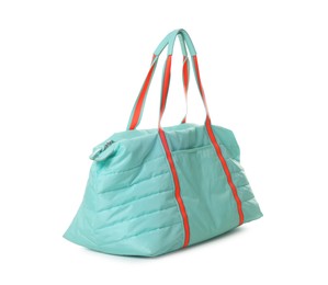 Photo of One stylish sports bag isolated on white