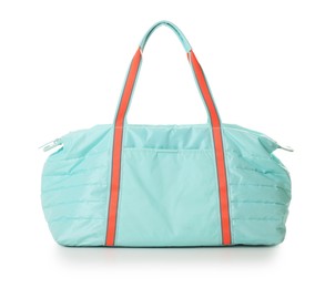 Photo of One stylish sports bag isolated on white