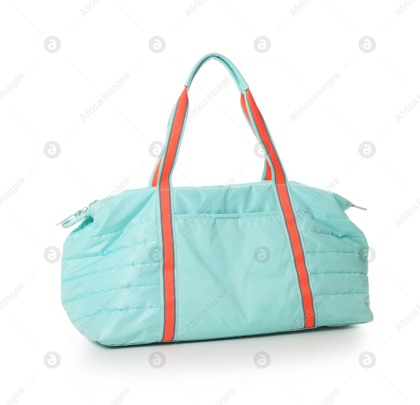 Photo of One stylish sports bag isolated on white