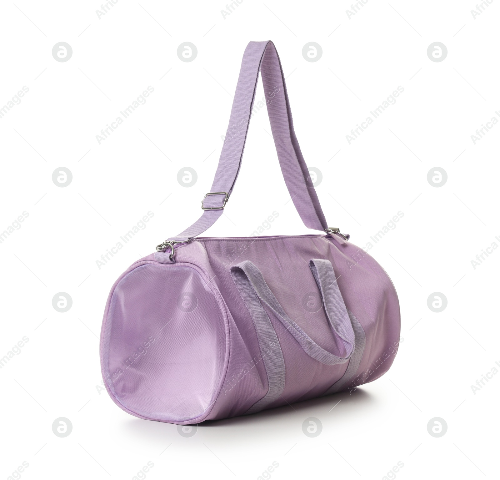 Photo of One stylish sports bag isolated on white