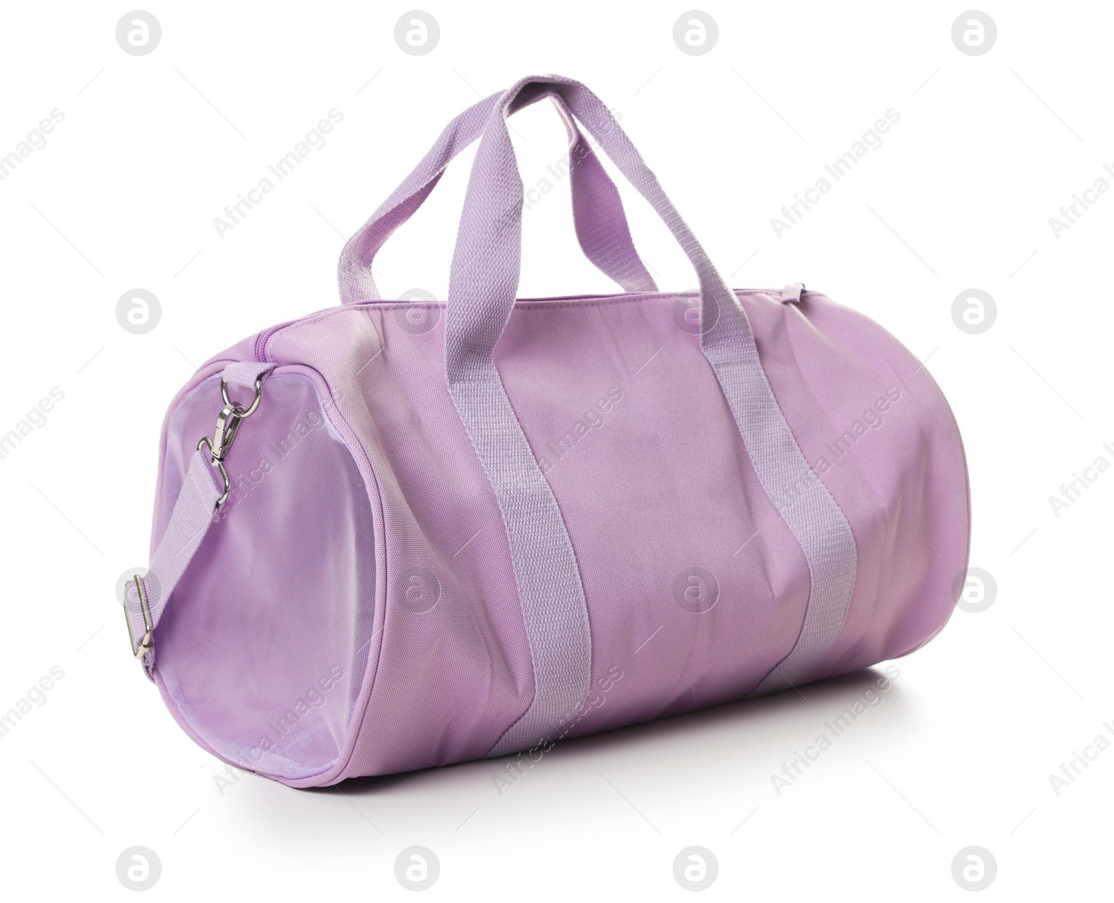 Photo of One stylish sports bag isolated on white