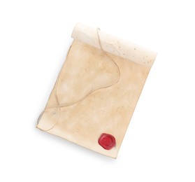 Photo of Sheet of old paper isolated on white